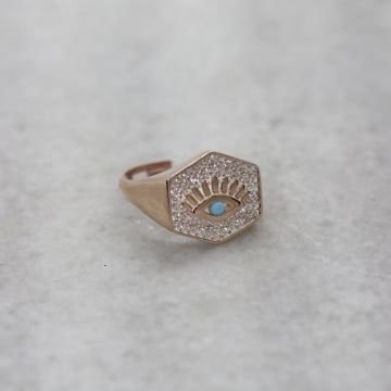 Altıgen Göz Şovalye Yüzük