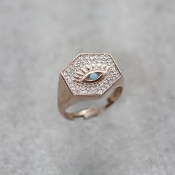 Altıgen Göz Şovalye Yüzük