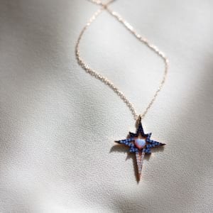 Opal Kalp Kutup Yıldızı Kolye