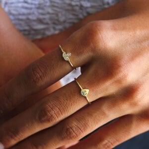 Damla Turkuaz Göz Yüzük (Ayarlanabilir)