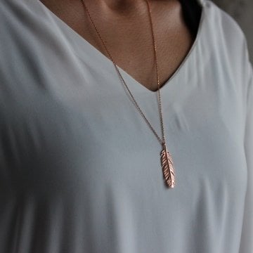 60 Cm Tüy Kolye