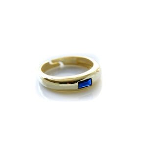 Sade Baget Safir Yüzük