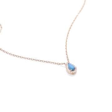 Mini Turkuaz Damla Kolye