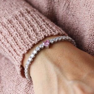 Pembe Kalp Su Yolu Bileklik