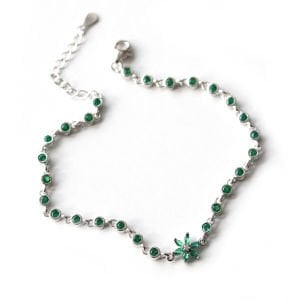 Zümrüt Çiçek Su Yolu Bileklik