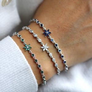 Zümrüt Çiçek Su Yolu Bileklik