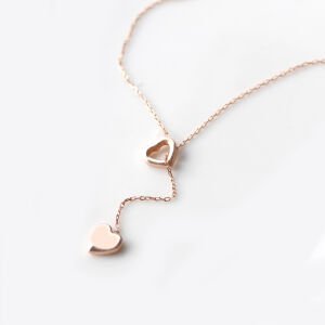 İç İçe Kalp Kolye