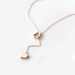 İç İçe Kalp Kolye