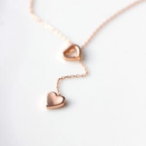 İç İçe Kalp Kolye