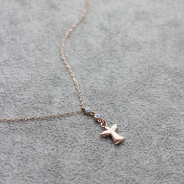 Turkuaz Taşlı Melek Kolye