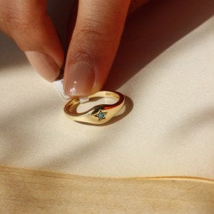 Turkuaz Yıldız Figür Yüzük