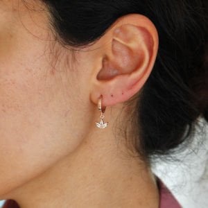 Markiz Üçtaş Halka Küpe