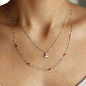 Mini Üç İnci Kolye