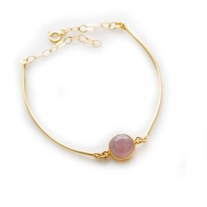 Pembe Kuvars Tel Bileklik