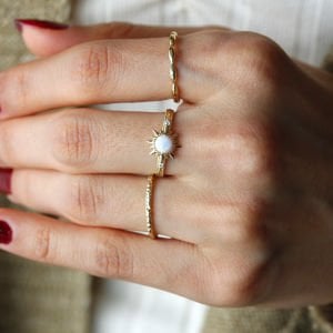 Ağaç Kabuğu Bant Yüzük