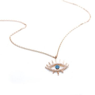 Tasarım Turkuaz Göz Kolye