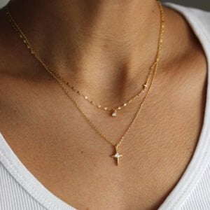 Kutup Yıldızı Kombin Kolye