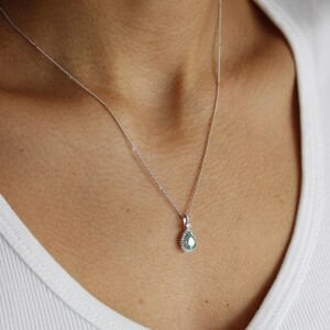 İce Cut Paraiba Taşlı Damla Koyle