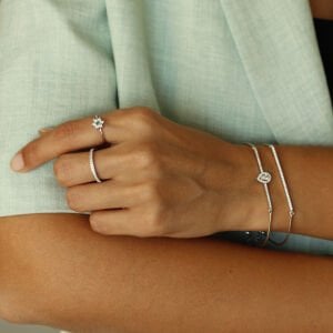 Zümrüt Çiçek Tel Yüzük