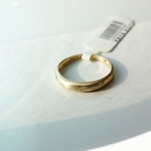 Parıltı Detaylı Mat Bomb Yüzük