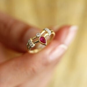 Tasarım Damla Zümrüt Yüzük