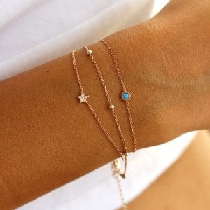 İnce Turkuaz Bileklik