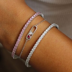 Esnek Full Pembe Su Yolu Bileklik