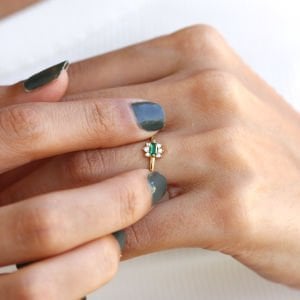 Mini Baget Zümrüt Yüzük