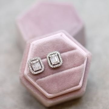 Pırlanta Montür Baget Küpe