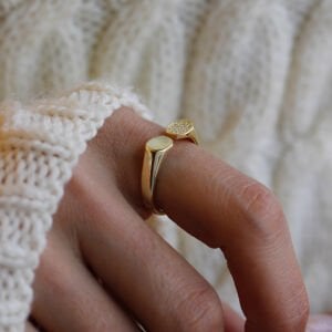 Taşlı Çift Sekizgen Yüzük