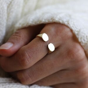 Taşsız Çift Sekizgen Yüzük