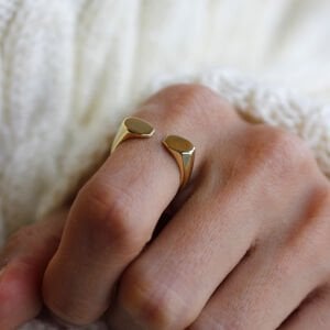 Taşsız Çift Sekizgen Yüzük