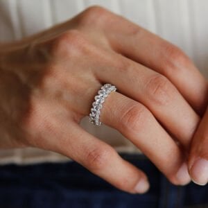 Oval Taşlı Tamtur Yüzük