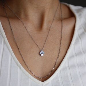 Turkuaz Mineli Fiyonk Tek Taş Kolye