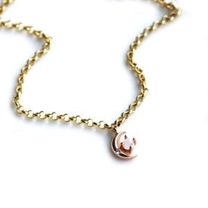 İnce Doc Choker Ay Taşı Hilal (33 +5cm)