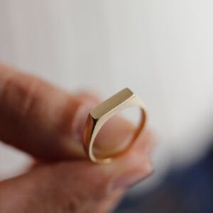 Uzun Dikdörtgen Şovalye Yüzük