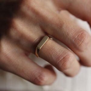 Uzun Dikdörtgen Şovalye Yüzük