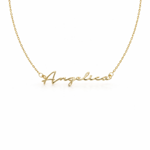 Yatay El Yazısı İsim Kolye