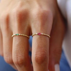 Top Top Baget Zümrüt Yüzük