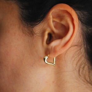 Puffy Kalp Halka Küpe