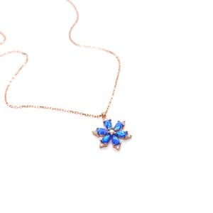 Opal Taşlı Kar Tanesi Kolye