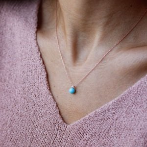 Turkuaz Taşlı Kolye