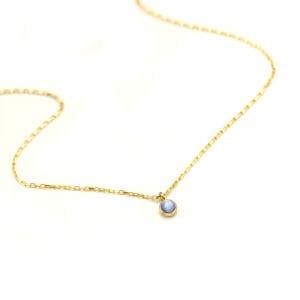 Kedi Gözü Taşlı Kolye