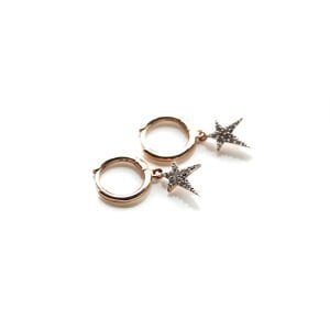 Sallantılı Asimetrik Yıldız Halka Küpe