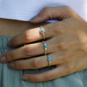 Vintage Turkuaz Yüzük