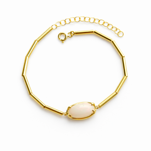 Beyaz Ateş Opal Tasarım Bileklik