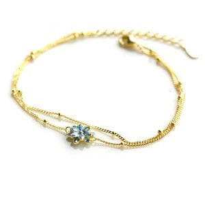 Aqua Marin Çiçek Bileklik