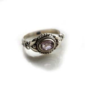 Boho Style Ametist Tasarım Yüzük