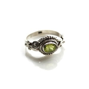 Boho Style Yeşil Taşlı Tasarım Yüzük