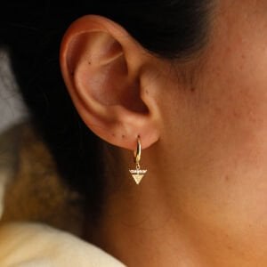 Tasarım Üçgen Sallantılı Halka Küpe